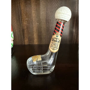 George Dickel Golf Club Whiskey Bottle Bar Accessory One Size Clear